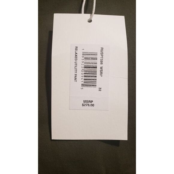 $278 NWT FRAME Washed Surplus Utility Green Cargo Cotton Women's Pants Size 32 - Picture 7 of 7